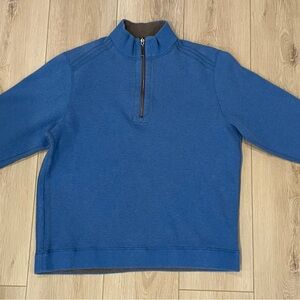 Men's Light Blue Half-Zip Sweater